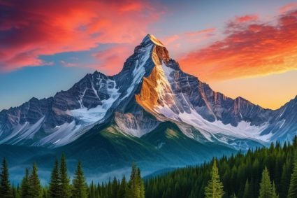 Photo acrylic glass mountain paintings