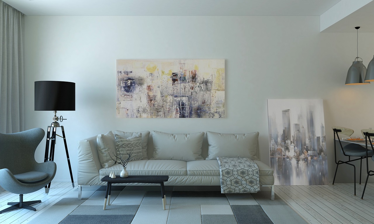 Minimalistisch woestijnlandschap met moderne interieur elementen. Minimalistisch woestijnlandschap met moderne interieur elementen.